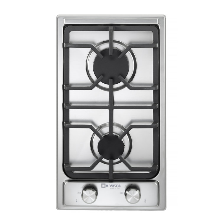 Verona Stainless Steel Gas 2 Burner Cooktop & Reviews Wayfair